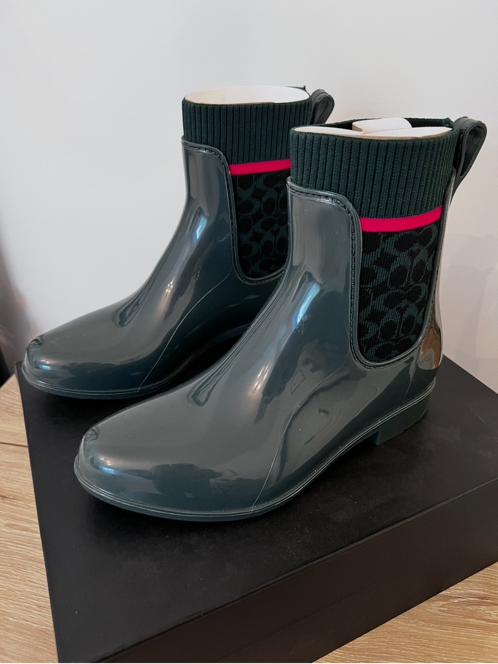 Coach Jade Rain Ankle Boots NEW w box size 6